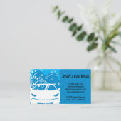 Auto durch Seifenblasen fahren Visitenkarte (Stehend Vorderseite)