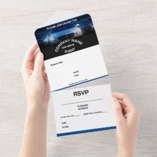 AUTO FAHRT EVENT EINLADUNG anpassbar