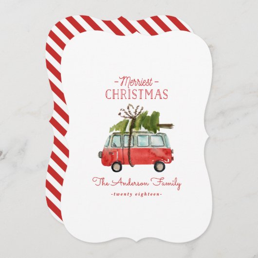 Auto-Feiertag Aquarell der frohsten Weihnachten (Vorne/Hinten)