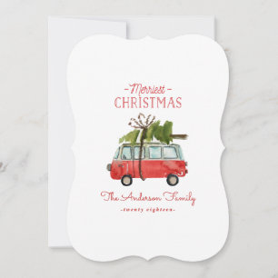 Auto-Feiertag Aquarell der frohsten Weihnachten