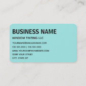 Auto Fenster Tinte Auto Fenster Tint Visitenkarte (Rückseite)