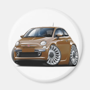 Auto Fiats 500 Brown Magnet