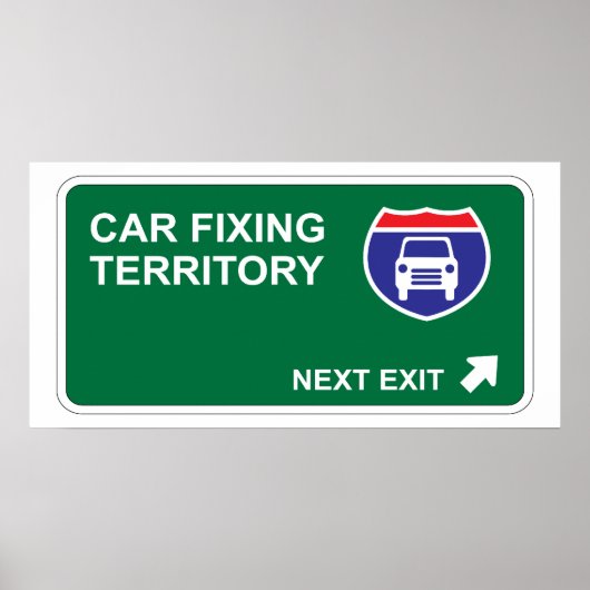 Auto Fixierung nächster Ausgang Poster (Vorne)