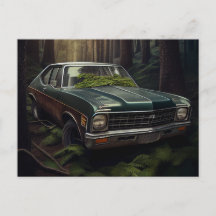 Auto-Forest-Postkarten