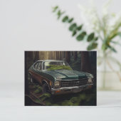 Auto-Forest-Postkarten Postkarte (Stehend Vorderseite)