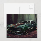 Auto-Forest-Postkarten Postkarte (Vorne/Hinten)