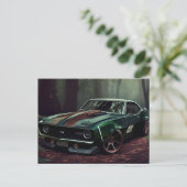 Auto-Forest-Postkarten Postkarte (Stehend Vorderseite)