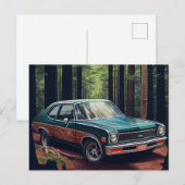 Auto-Forest-Postkarten Postkarte (Vorne/Hinten)