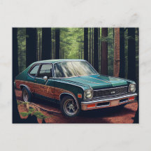 Auto-Forest-Postkarten