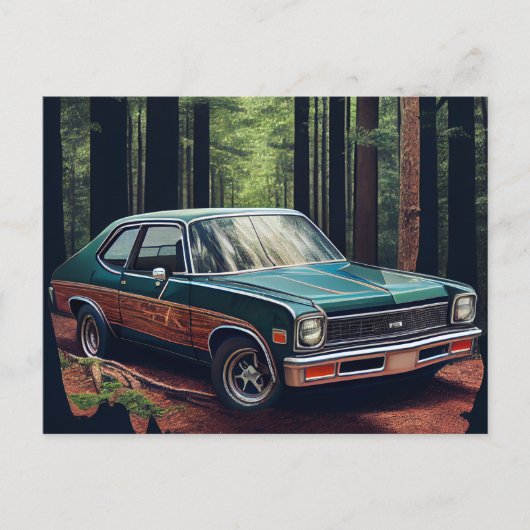 Auto-Forest-Postkarten Postkarte (Vorderseite)
