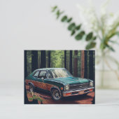 Auto-Forest-Postkarten Postkarte (Stehend Vorderseite)