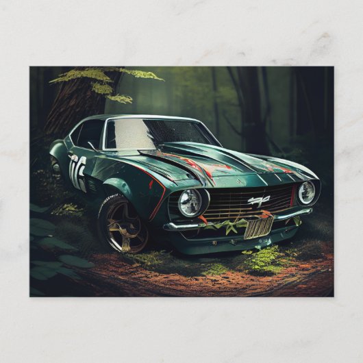 Auto-Forest-Postkarten Postkarte (Vorderseite)