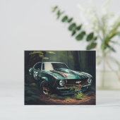 Auto-Forest-Postkarten Postkarte (Stehend Vorderseite)