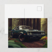 Auto-Forest-Postkarten Postkarte (Vorne/Hinten)
