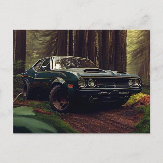 Auto-Forest-Postkarten Postkarte (Vorderseite)