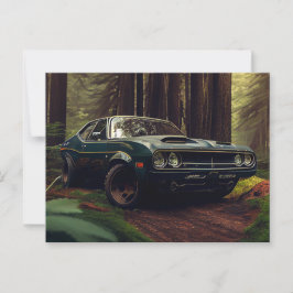 Auto-Forest-Postkarten Postkarte