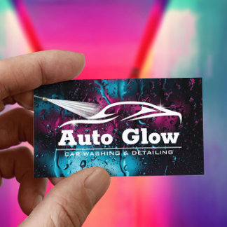 Auto für Autos im Detail Moderne Automobilreinigun Visitenkarte