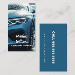 Auto für Autowäsche im Detail Visitenkarte