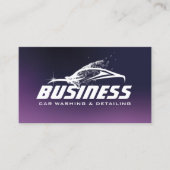Auto für Autowaschen im Detail Automotive Lila Visitenkarte (Vorderseite)