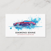 Auto für berufliche Autowäsche im Detail Visitenkarte (Vorderseite)