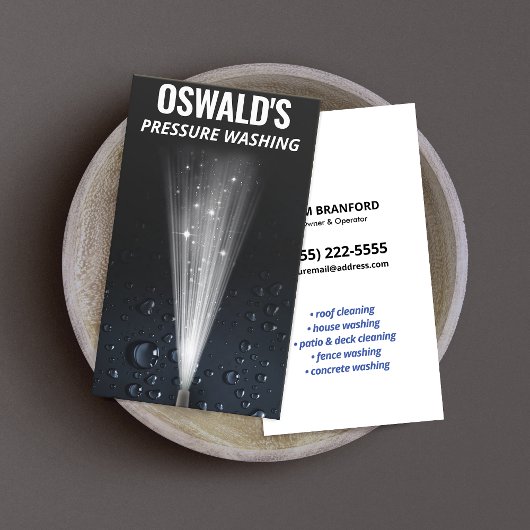 Auto für das Power "Pressure Washing Water Drops" Visitenkarte