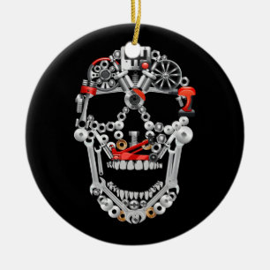 Auto für die Garage mit Schraubenschlüssel Keramik Ornament