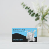 Auto für die Reinigung von Häusern mit Detailinfor Visitenkarte (Stehend Vorderseite)