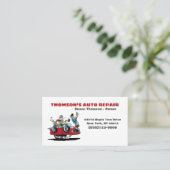 Auto für niedliche Cartoon Visitenkarte (Stehend Vorderseite)