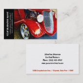 Auto für rotes Fahrzeug, Oldtimer-Malerei Biz Visitenkarte (Vorne/Hinten)