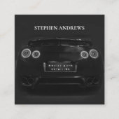 Auto für Sport, das den QR-Code für die Reinigung  Quadratische Visitenkarte (Vorderseite)