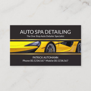 Auto für Sportwagen Gold Linien im Detail Visitenkarte