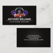 Auto Gages | Sportwagen | Metallfaser Visitenkarte (Vorne/Hinten)