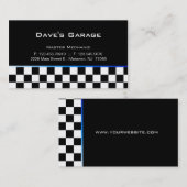 Auto-Garagen-Geschäfts-Karten-laufende blaue Visitenkarte (Vorne/Hinten)