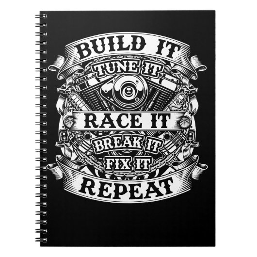 Auto-Gebäude-Mechaniker-Kleid Notizblock (Vorderseite)