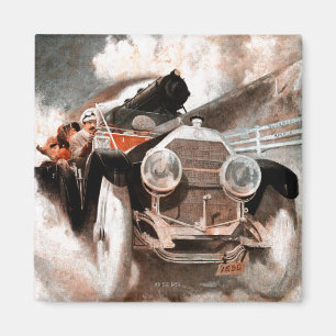 Auto gegen Zug durch William Harnden Pflege Magnet