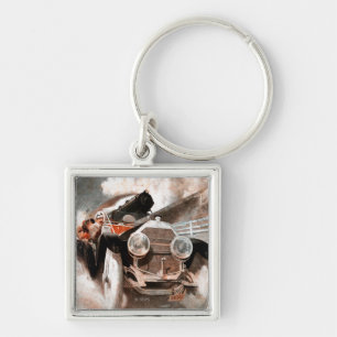 Auto gegen Zug durch William Harnden Pflege Schlüsselanhänger