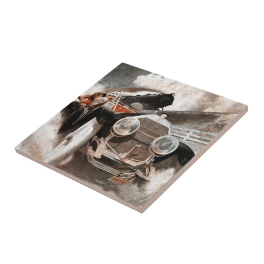 Auto gegen Zug von William Harnden Foster Fliese (Seite)