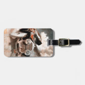 Auto gegen Zug von William Harnden Foster Gepäckanhänger (Vorderseite horizontal)