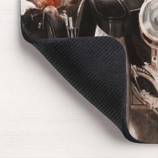 Auto gegen Zug von William Harnden Foster Mousepad (Ecke)