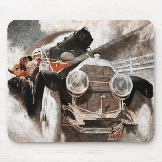 Auto gegen Zug von William Harnden Foster Mousepad (Vorne)