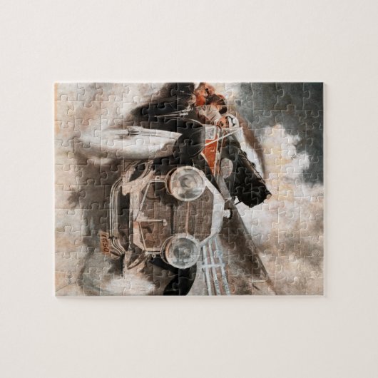 Auto gegen Zug von William Harnden Foster Puzzle (Horizontal)