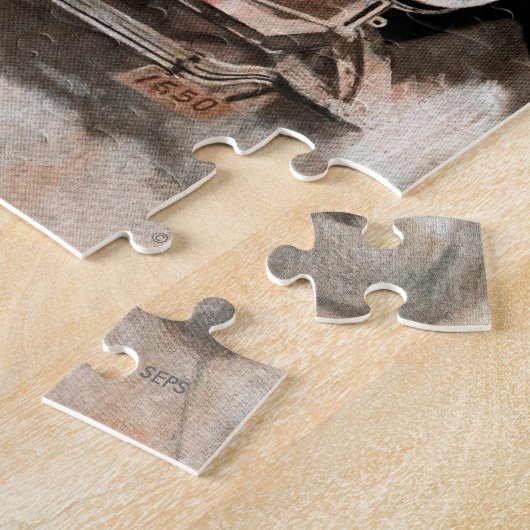 Auto gegen Zug von William Harnden Foster Puzzle (Seite)