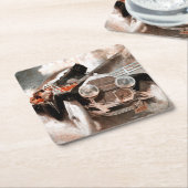 Auto gegen Zug von William Harnden Foster Rechteckiger Pappuntersetzer (angewinkelt)