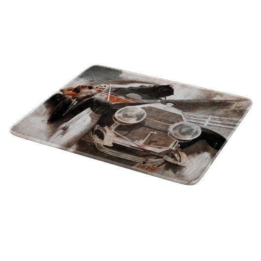 Auto gegen Zug von William Harnden Foster Schneidebrett (Ecke)