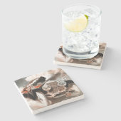 Auto gegen Zug von William Harnden Foster Steinuntersetzer (Seitenansicht)