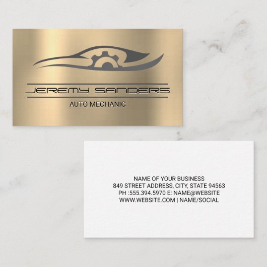 Auto Geologo | Mechanik Visitenkarte (Vorne/Hinten)