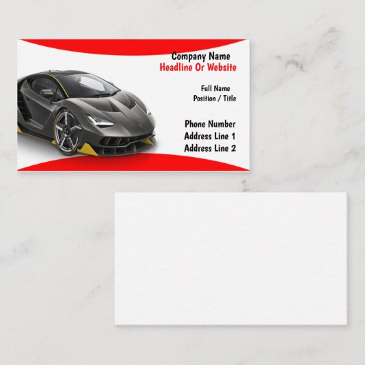 Auto-Geschäfts-Karte 102 Visitenkarte (Vorne/Hinten)