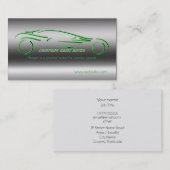 Auto-Geschäftsauto - grünes Sportscar auf Visitenkarte (Vorne/Hinten)