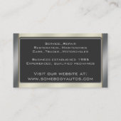 Auto-Geschäftsgeschäfts-Karten-Schablone 20 Visitenkarte (Rückseite)