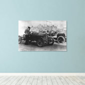 Auto-Geschwindigkeitsszenarien für zwischenstaatli Leinwanddruck (Insitu (Holzboden))